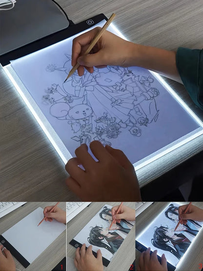 A4 LED Zeichenpad für Kinder – Dimmbar, Perfekt für Skizzieren & Malen 🌟